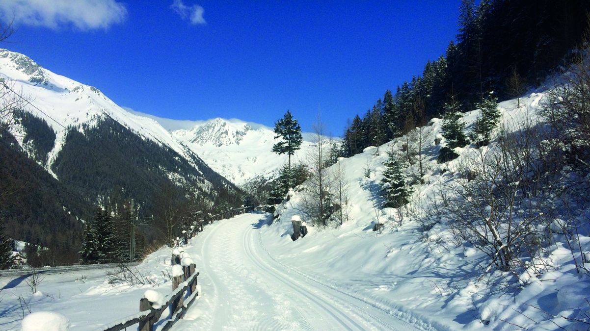 Die Verbindungsloipe Seebachtal bei Mallnitz